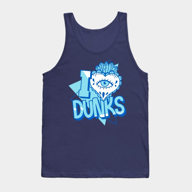 I Love Dunks Argon Blue Tank Top by funandgames